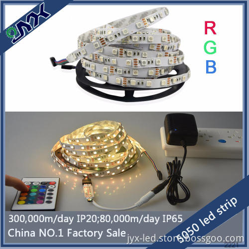 36/72W,DC12V,60leds/m waterproof smd 5050 led strip rgb set deck light
